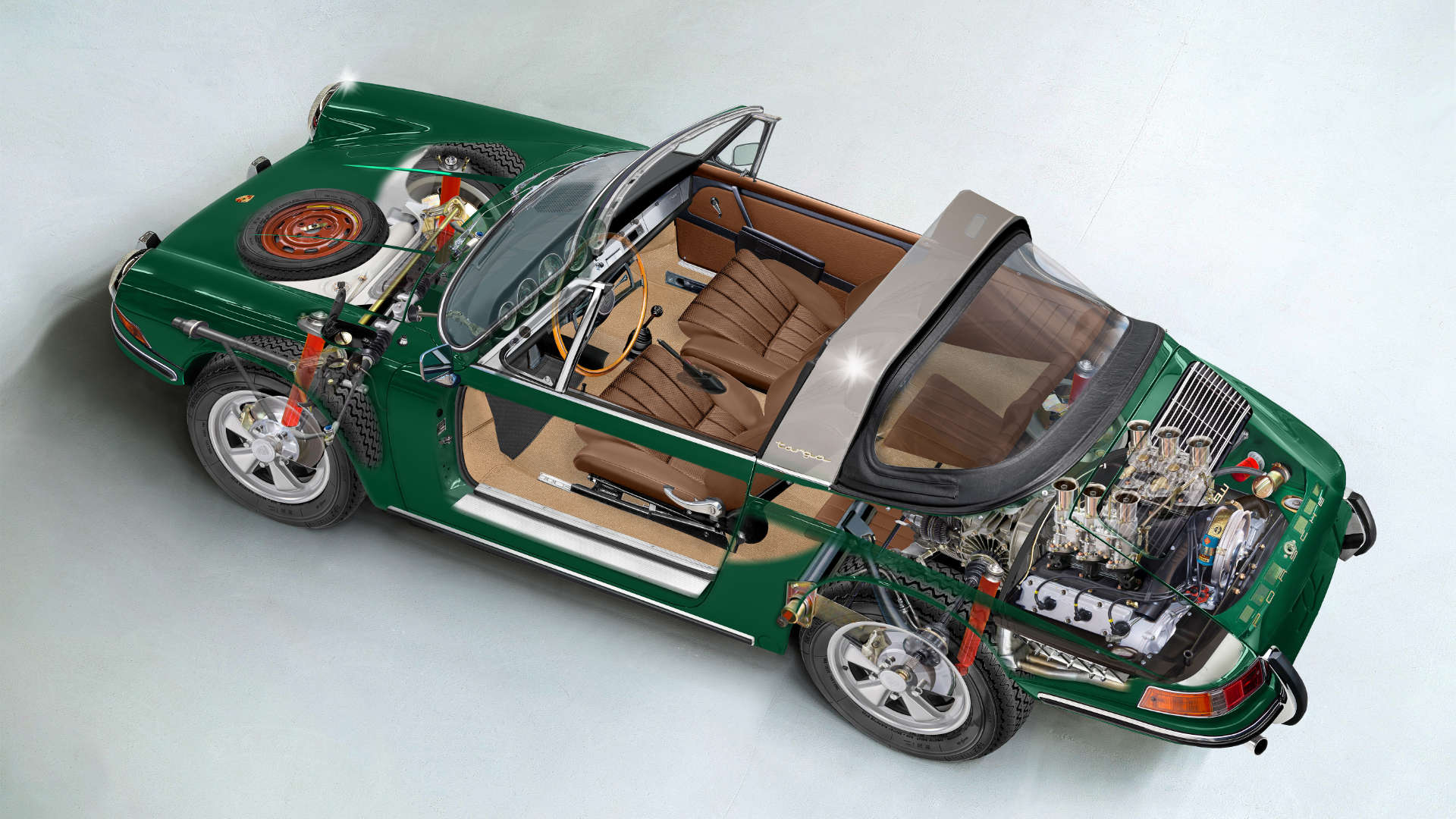 Porsche-Schnittzeichnungen